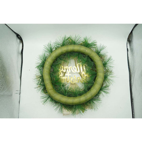 Crăciun Decorativ Plastic Coroană de flori cu Diametru 40cm.