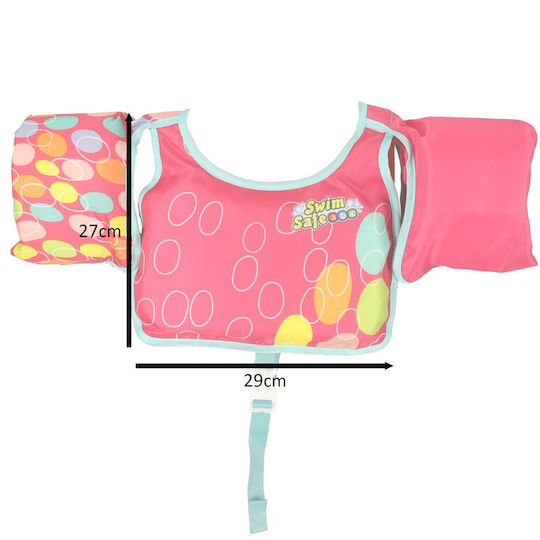 ikonka Kids' Life Jacket Inflatable Pink