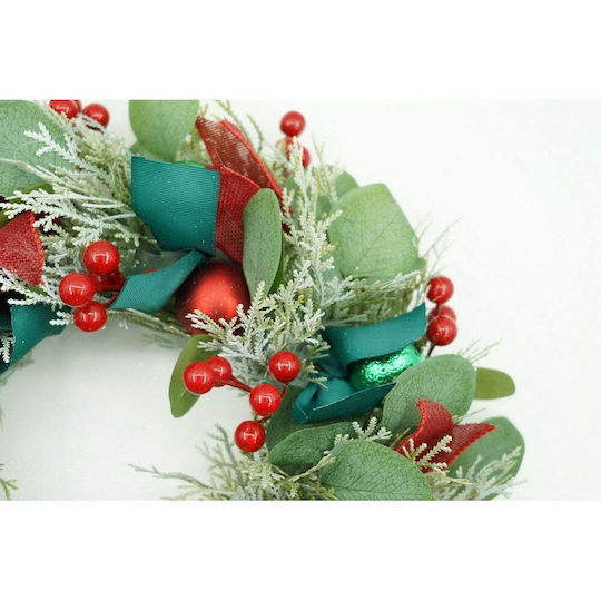 Crăciun Decorativ Plastic Coroană de flori cu Diametru 40cm.