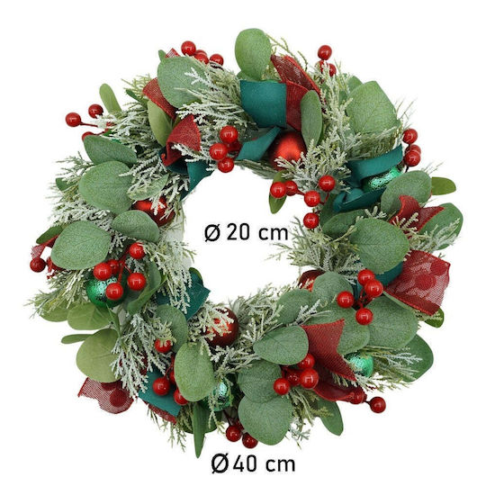 Crăciun Decorativ Plastic Coroană de flori cu Diametru 40cm.