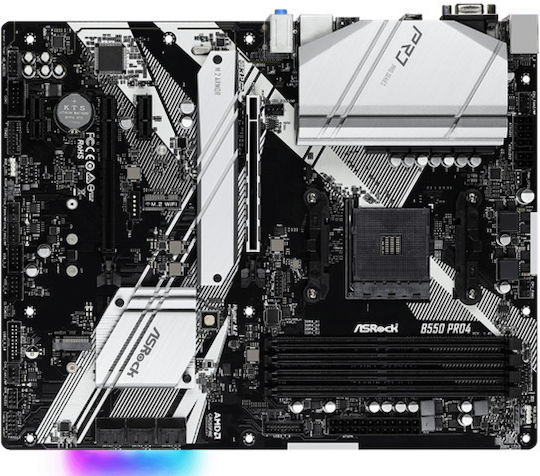 ASRock B550 Pro4 Motherboard ATX με AMD AM4 Socket 90-MXBCZ0-A0UAYZ