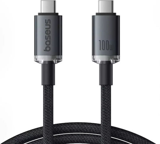 Baseus Crystal Shine Series USB 3.2 Video Cable USB-C Male - USB-C 100W PD Black 1.5m P10318204111-00