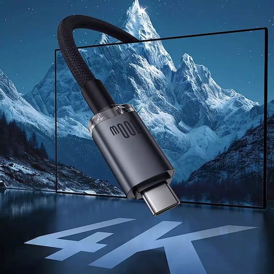 Baseus Crystal Shine Series USB 3.2 Video Cable USB-C Male - USB-C 100W PD Black 1.5m P10318204111-00