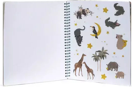 Konges Slojd Aufkleber-Album Mit wiederverwendbaren Aufklebern für Kinder 3+ Jahre alt+ Jahre