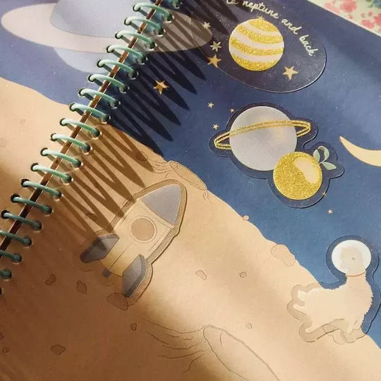 Konges Slojd Aufkleber-Album Mit wiederverwendbaren Aufklebern für Kinder 3+ Jahre alt+ Jahre