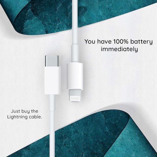 Apple USB-C to Lightning Cable 96W Λευκό 1m Bulk (4GN33Z/A)