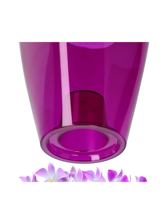 Kadax Orchideen-Übertopf Kunststoff Pflanze 9cm Lila