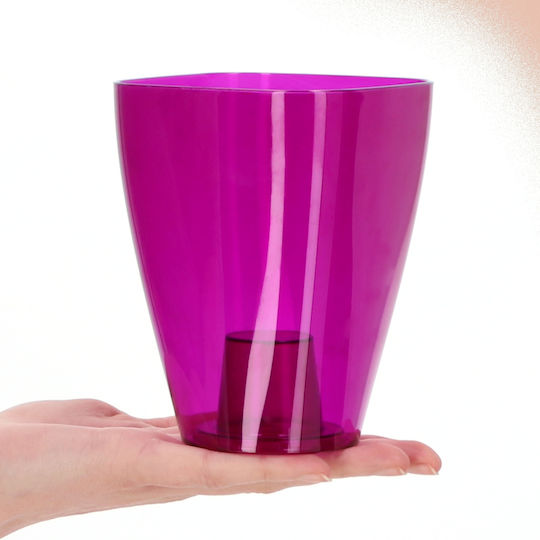 Kadax Orchideen-Übertopf Kunststoff Pflanze 9cm Lila