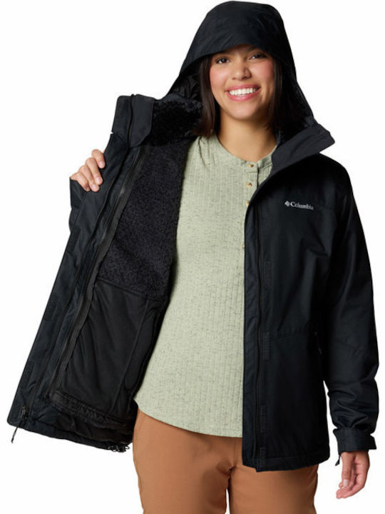 Bugaboo III Women's for Hiking Short Lifestyle Jacket Waterproof and Windproof for Winter with Detachable Hood Black