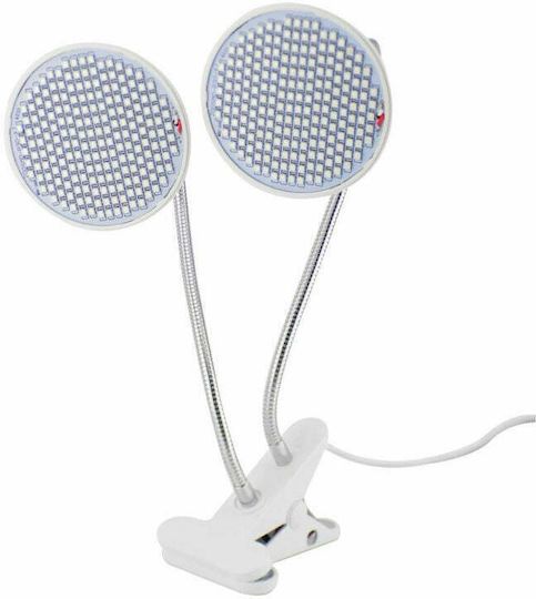 Lampă pentru Creșterea Plantelor de Interior Flippy cu Două Capete Nu Emană Căldură 290 LED-uri 2 Culori Prindere cu Clește 46x11.5x9.2 Cm