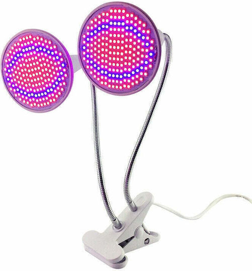 Lampă pentru Creșterea Plantelor de Interior Flippy cu Două Capete Nu Emană Căldură 290 LED-uri 2 Culori Prindere cu Clește 46x11.5x9.2 Cm