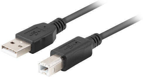 Lanberg USB 2.0 Cable USB-A male - USB-B male Μαύρο 3m CA-USBA-15CU-0030-BK