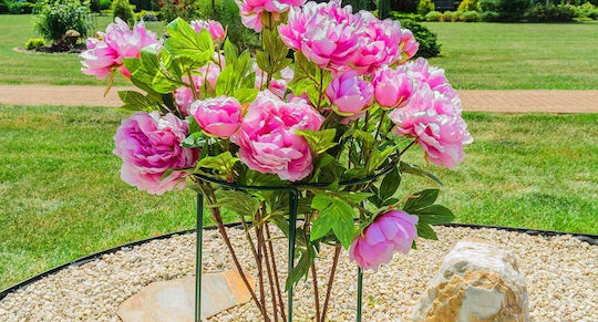 Kadax Plant Support Flowers Large Green Metal Clamp 3x90 + 3x115cm