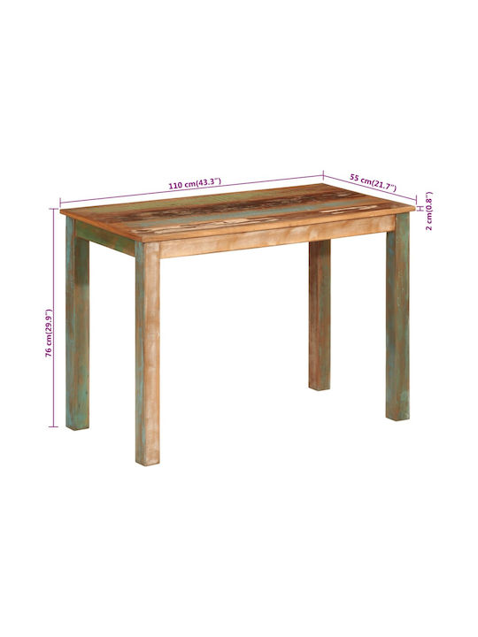Table Dining Room from Solid Wood Colorful 110x55x76cm