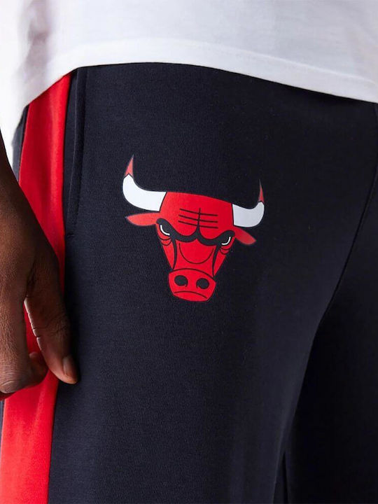 New Era Chicago Bulls Men's Fleece Sweatpants with Rubber Black