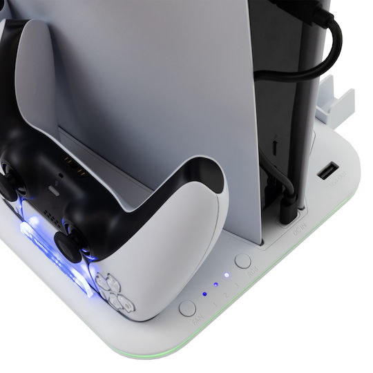 White Shark Kimura-2 Charging Station for 2 controllers PS5 White