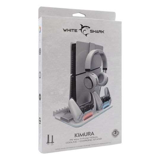 White Shark Kimura-2 Charging Station for 2 controllers PS5 White