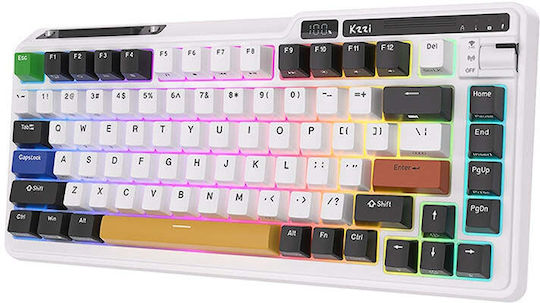 Royal Kludge K75 pro Fără fir Gaming Tastatură Mecanică 75% cu Personalizat comutatoare și iluminare RGB (Engleză US) Gri