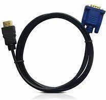 Cable HDMI male - HDMI male / VGA male 1.5m Black