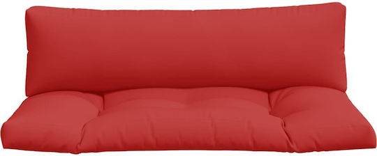 vidaXL Waterproof Bench Cushion for Palette with Backrest Red 2 Pieces