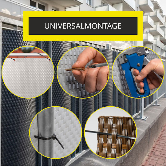 Kadax Schattentrennwand Gray 0.9x7m