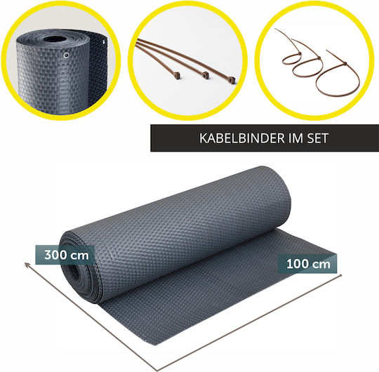 Kadax Διαχωριστικό Σκίασης Γκρι 1x3m