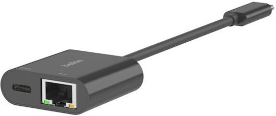 Belkin INC019btBK USB-C Netzwerkadapter mit Verkabelter Ethernet-Verbindung