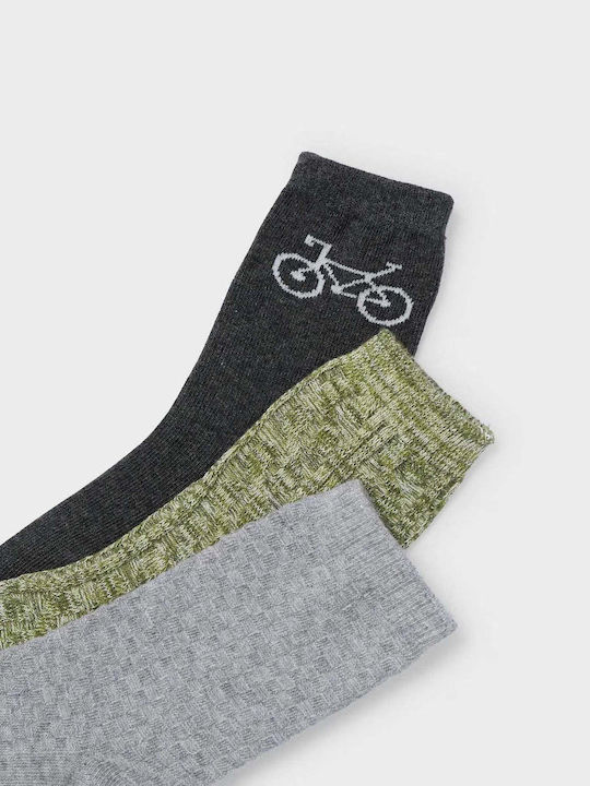 Mayoral Kids' Socks Gray 3 Pairs