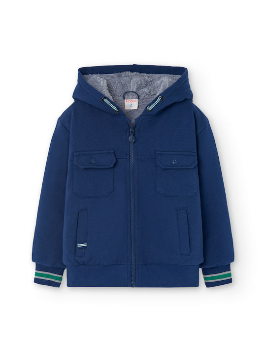 Boboli Kids Cardigan Woolen Navy Blue