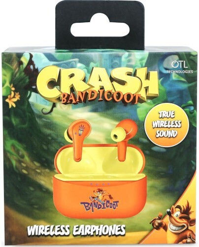 OTL Crash Bandicoot В ухото Bluetooth хендсфри Слушалки с Кутийка за Зареждане Оранжев