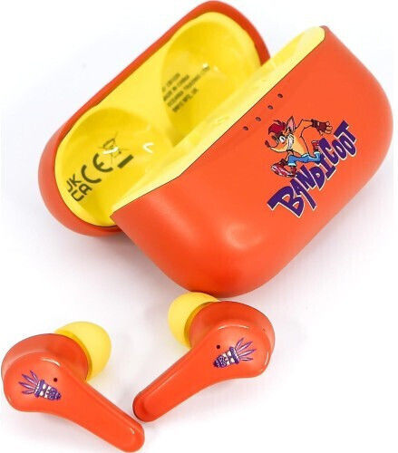 OTL Crash Bandicoot In-ear Bluetooth Handsfree Ακουστικά με Θήκη Φόρτισης Πορτοκαλί