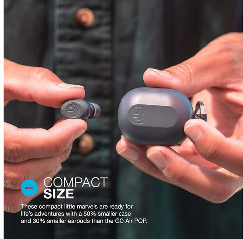 Jlab JBuds Mini Bluetooth хендсфри Слушалки с Устойчивост на Пот и Кутийка за Зареждане Sage Gray