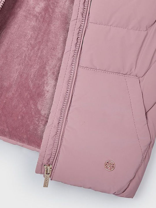 Kids' Casual Jacket Sleeveless with Hood Pink