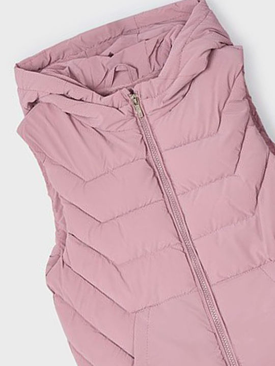Kids' Casual Jacket Sleeveless with Hood Pink