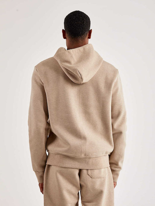 Ralph Lauren Men's Sweatshirt Jacket with Hood Sand Heather