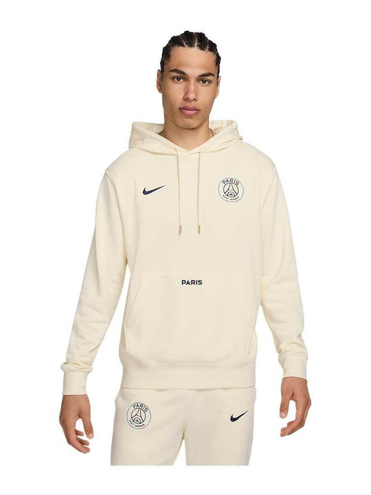 Paris Saint-germain Суитшърт с Качулка Бежов
