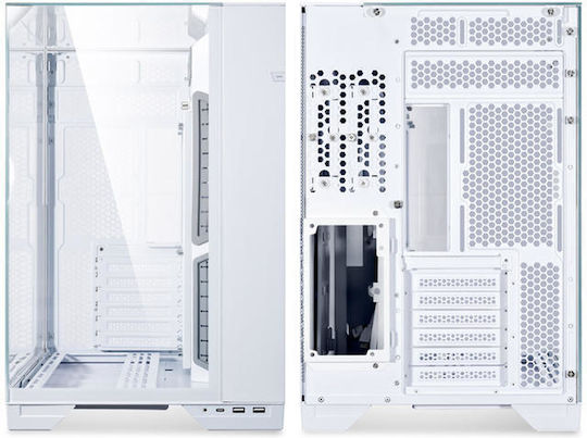 Lian Li O11 Vision Gaming Midi Tower Κουτί Υπολογιστή με Πλαϊνό Παράθυρο Λευκό