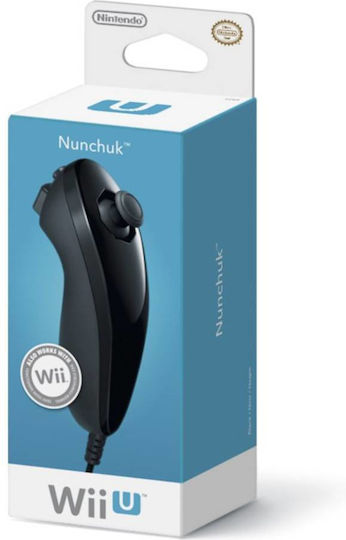 Nintendo Wii Nunchuck Controller Cu fir pentru Wii / Wii U Negru