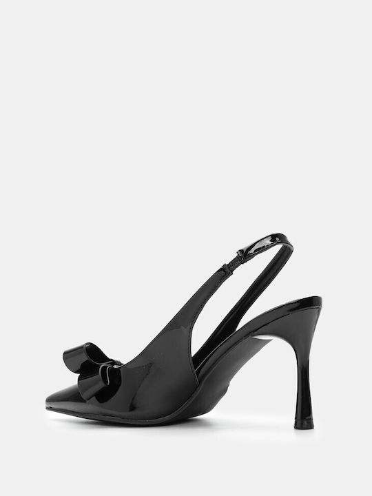 Luigi Patent Leather Pointed Toe Black High Heels