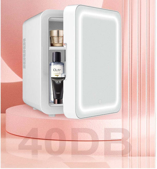 Mini Cosmetic Fridge Flippy Dual Heating Cooling Function Portable 8l White