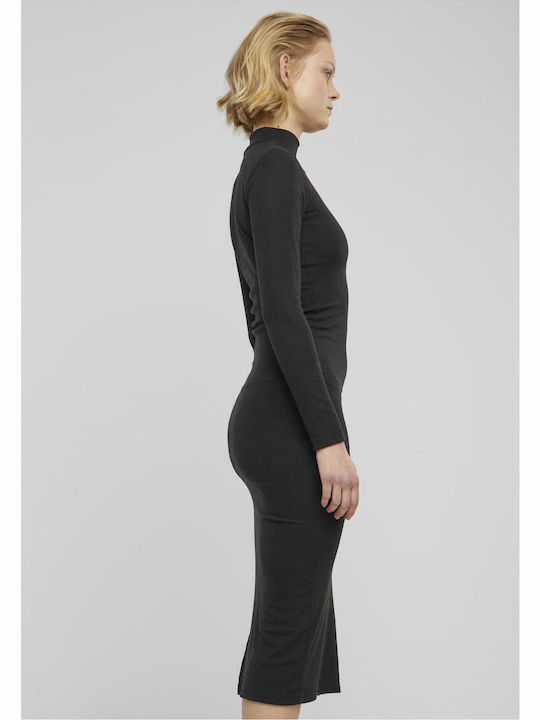 Midi Φόρεμα Πλεκτό Black