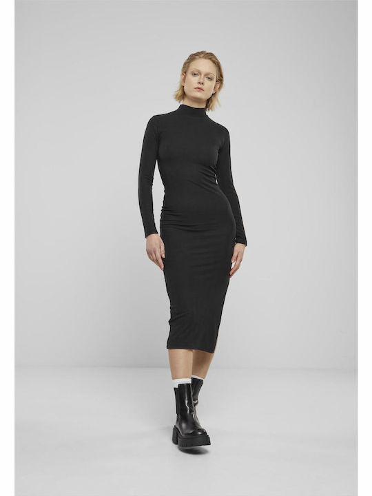 Midi Φόρεμα Πλεκτό Black