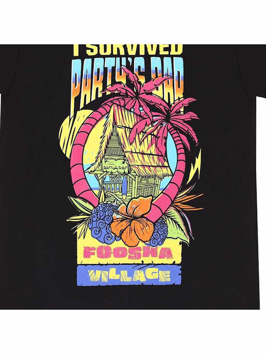 Heroes INC T-shirt One Piece Μαύρο Βαμβακερό