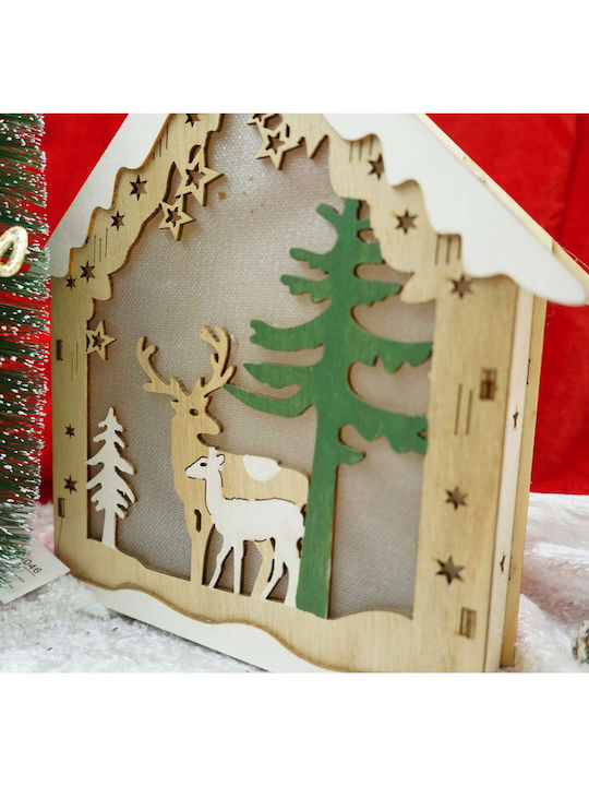Beleuchtet Weihnachtliche Holz Figur Rentier Braun