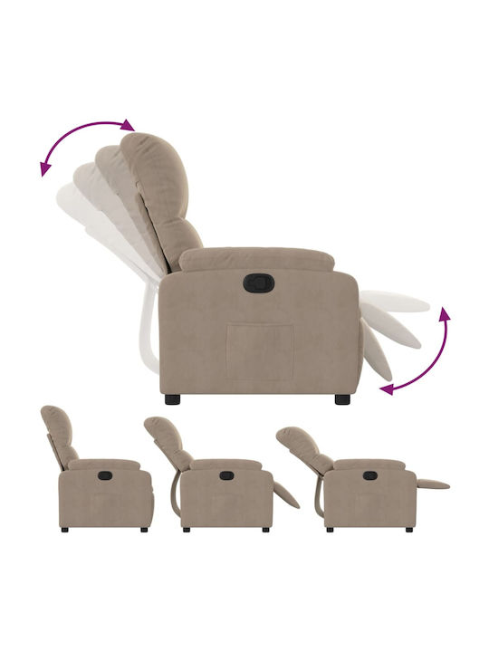 Relaxsessel mit Fußhocker Taupe 75x89.5x103.5cm