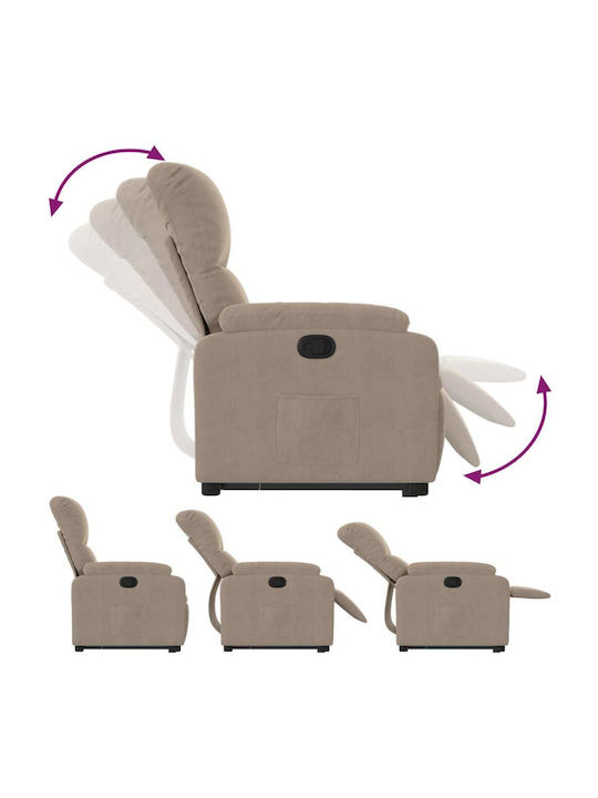 Πολυθρόνα Relax με Υποπόδιο Taupe 75x89.5x103.5cm