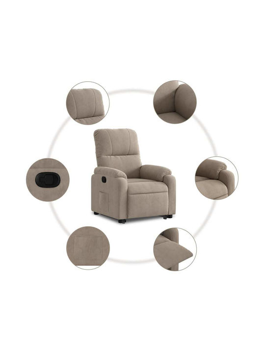 Πολυθρόνα Relax με Υποπόδιο Taupe 75x89.5x103.5cm