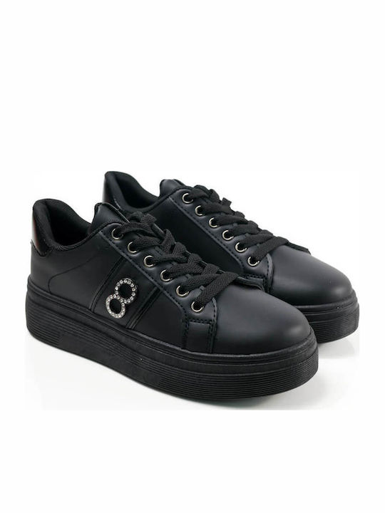 Γυναικεία Flatforms Sneakers Μαύρα