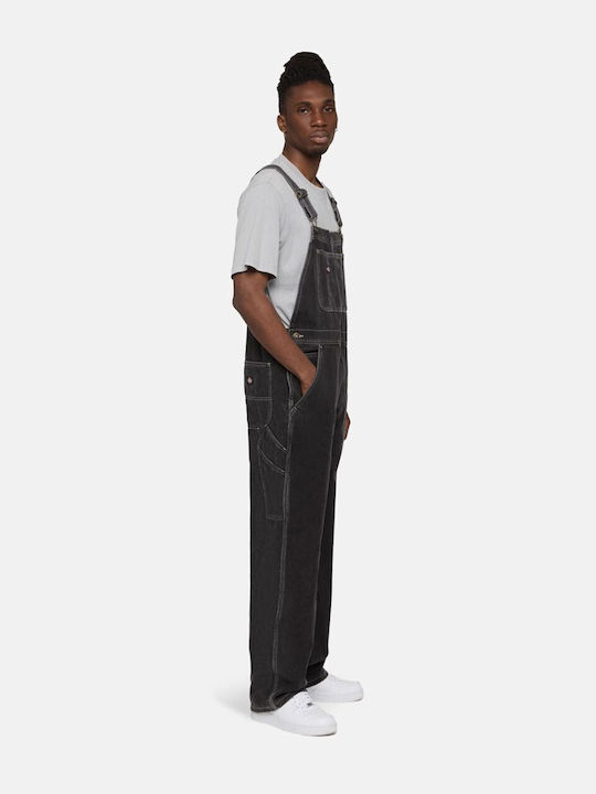 Men's Denim Dungarees with Regular Fit Blue Dark Wash