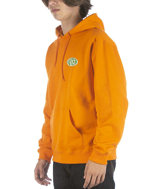 Men's Sweatshirt with Hood and Pockets Orange